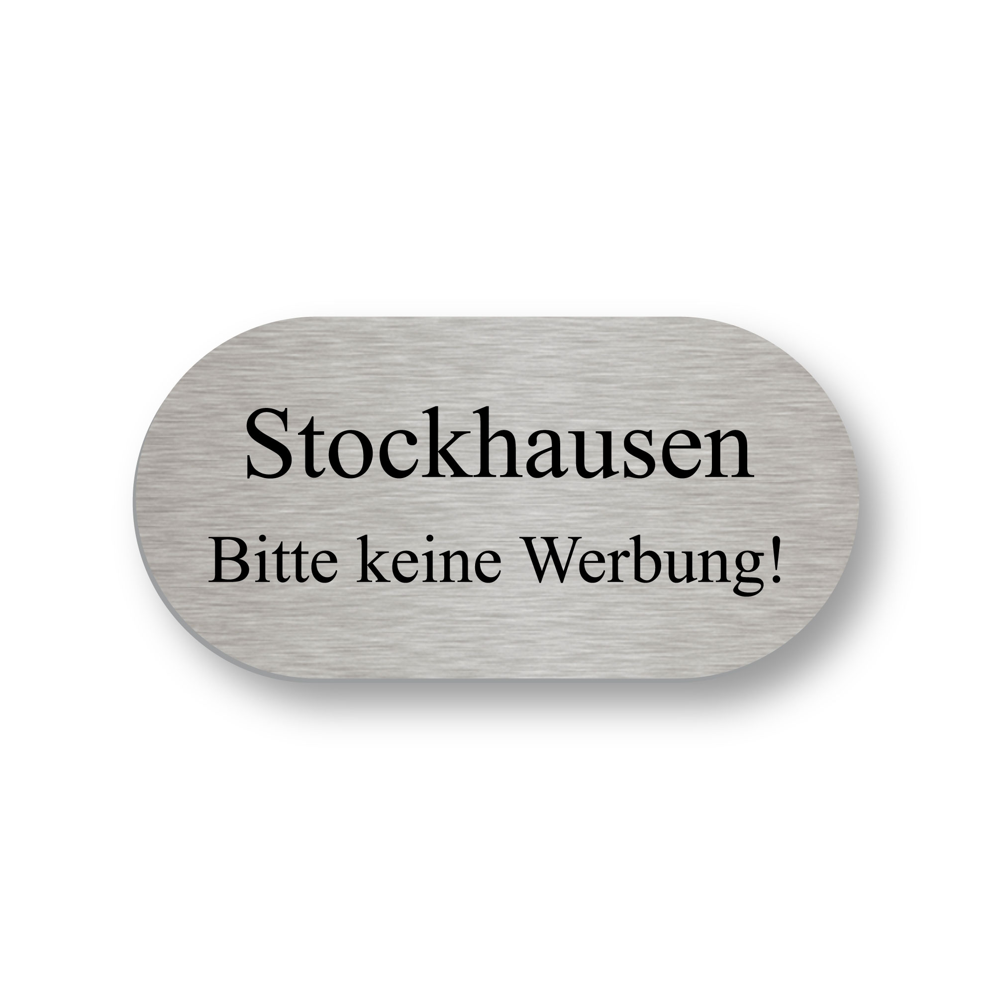 Türschild / Briefkastenschild aus Edelstahl mit Gravur