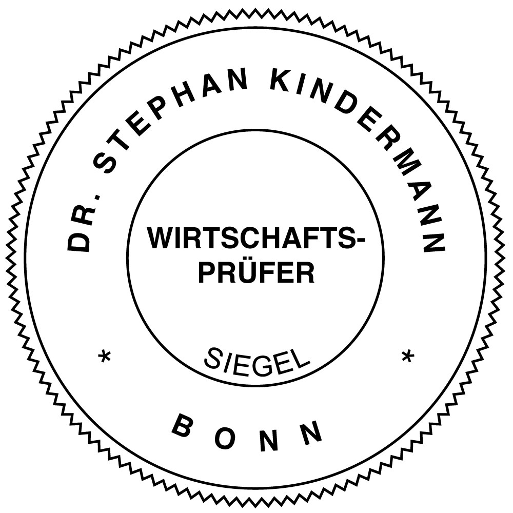 Wirtschaftsprüfer Siegelstempel gem. Siegelverordnung Wirtschaftsprüfer Siegelstempel gem. Siegelverordnung