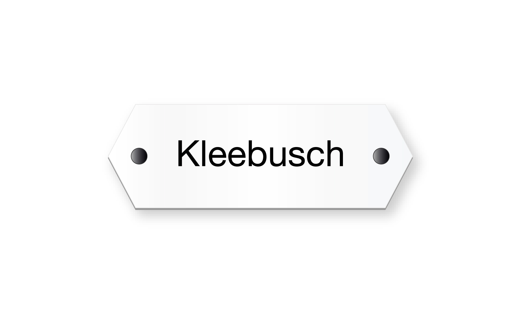 Klingelschild 6-eck Kunststoff lasergraviert Typ G und Typ C