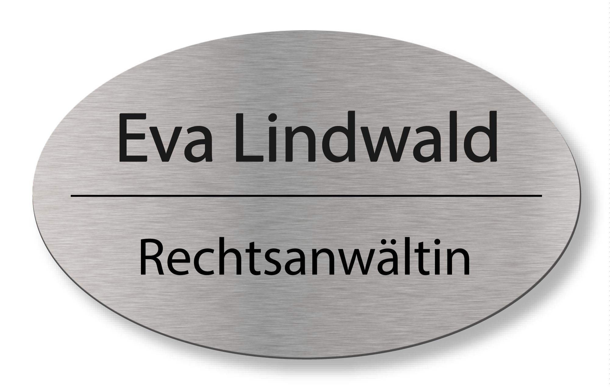 Ovales Türschild / Namensschild